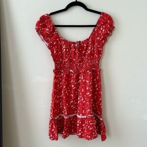 All in Favor mini red dress